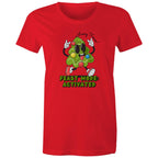 Christmas Feast Mode Activated - Womens T-shirt Red Womens Christmas T-shirt Christmas Printed In Australia