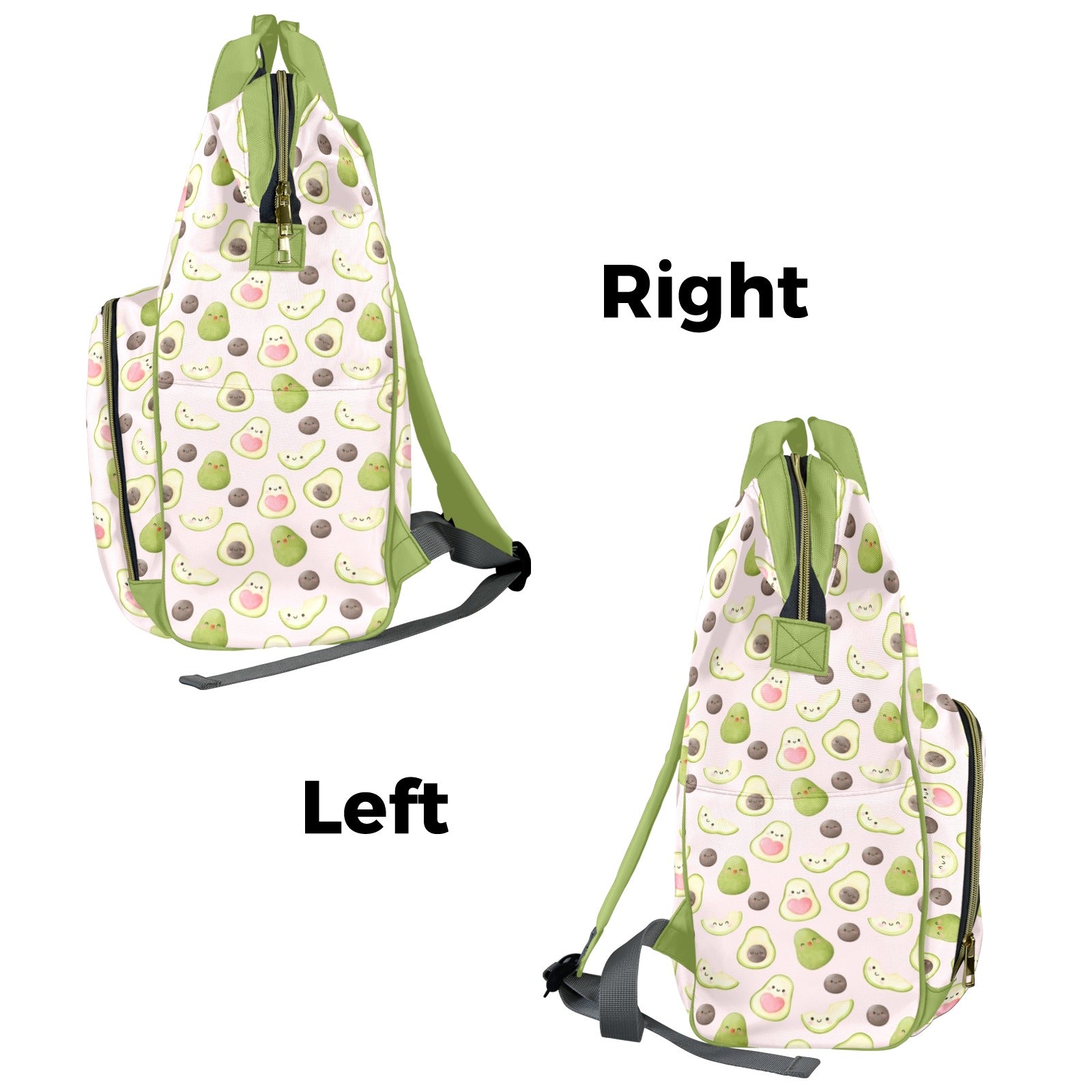 Avocado Love Multi-Function Backpack, Nappy / Diaper Bag Multi-function Backpack, Nappy / Diaper Bag Food Printed Offshore