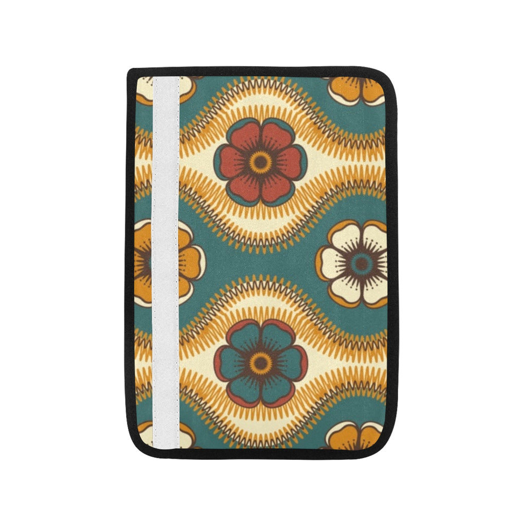 Vintage Floral Car Seat Belt Cover 7''x10'' (Pack of 2) Car Seat Belt Cover 7x10 (Pack of 2) Plants Printed Offshore
