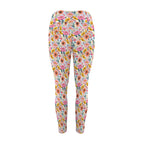 Bright And Colourful Flowers Women's High Waist Pockets Yoga Leggings