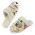 Funny Sushi Men's Fur Trim Thick-Sole Indoor Slippers 2XL Men's Fur Trimmed Slippers Food Printed Offshore