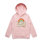 Kindness Matters - Kids Hoodie Pink Kids Hoodie Kindness Positivity Printed In Australia Retro