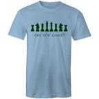 Are You Game, Chess - Mens T-Shirt Carolina Blue Mens T-shirt Chess Games Printed In Australia