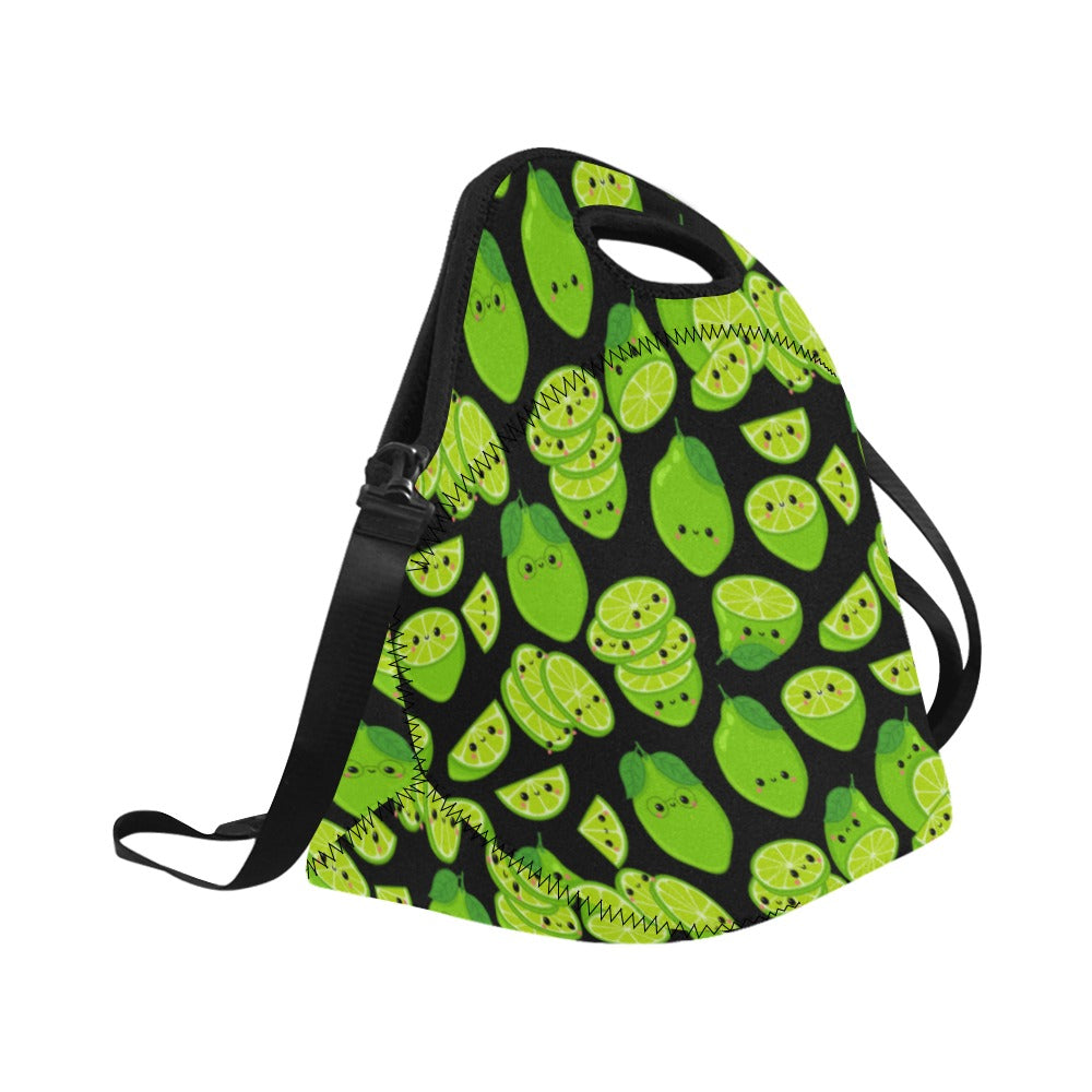 Cute Limes - Neoprene Lunch Bag Neoprene Lunch Bag Printed Offshore