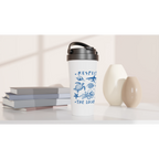 Respect The Locals, Sea Life - White 15oz Stainless Steel Travel Mug Travel Mug animal Globally Fulfilled Ocean