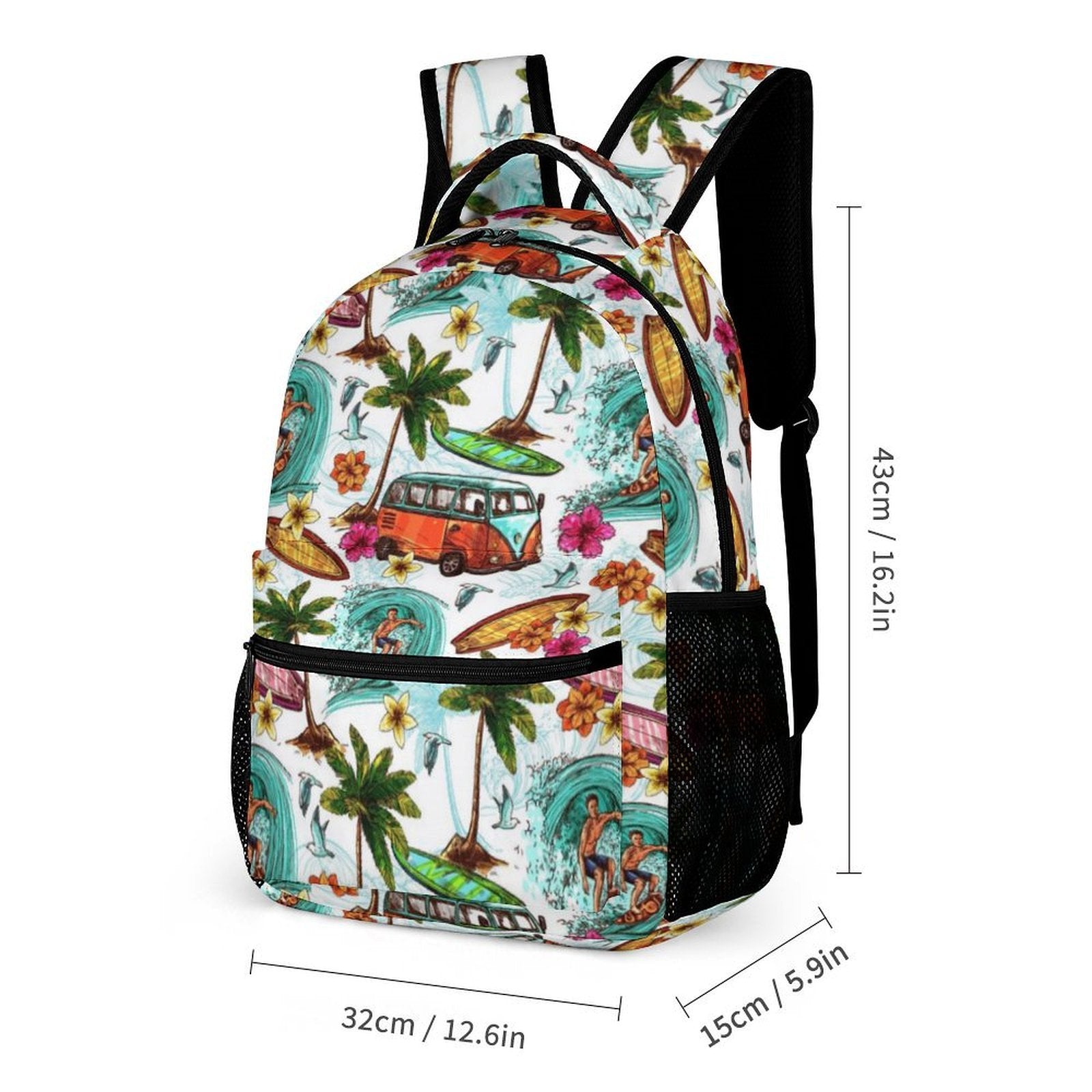 Surfing Safari Backpack, Lunch Bag & Pencil Case Set