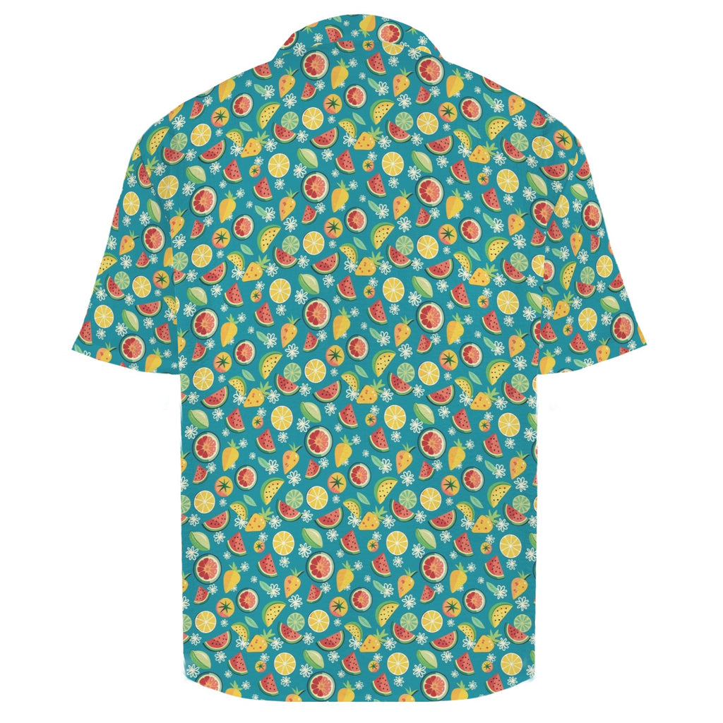 Summer Fruit Men's Crinkle Hawaiian Shirt