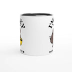 I'm Saxy And I Know It, Saxophone Hippo - White 11oz Ceramic Mug with Colour Inside Colour 11oz Mug animal Globally Fulfilled Music