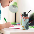 Cat Stretch - Kids Water Bottle with Chug Lid (12 oz) Kids Water Bottle with Chug Lid animal Printed Offshore