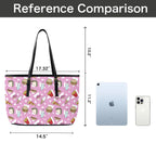 Fast Food - Leather Tote Bag-Large