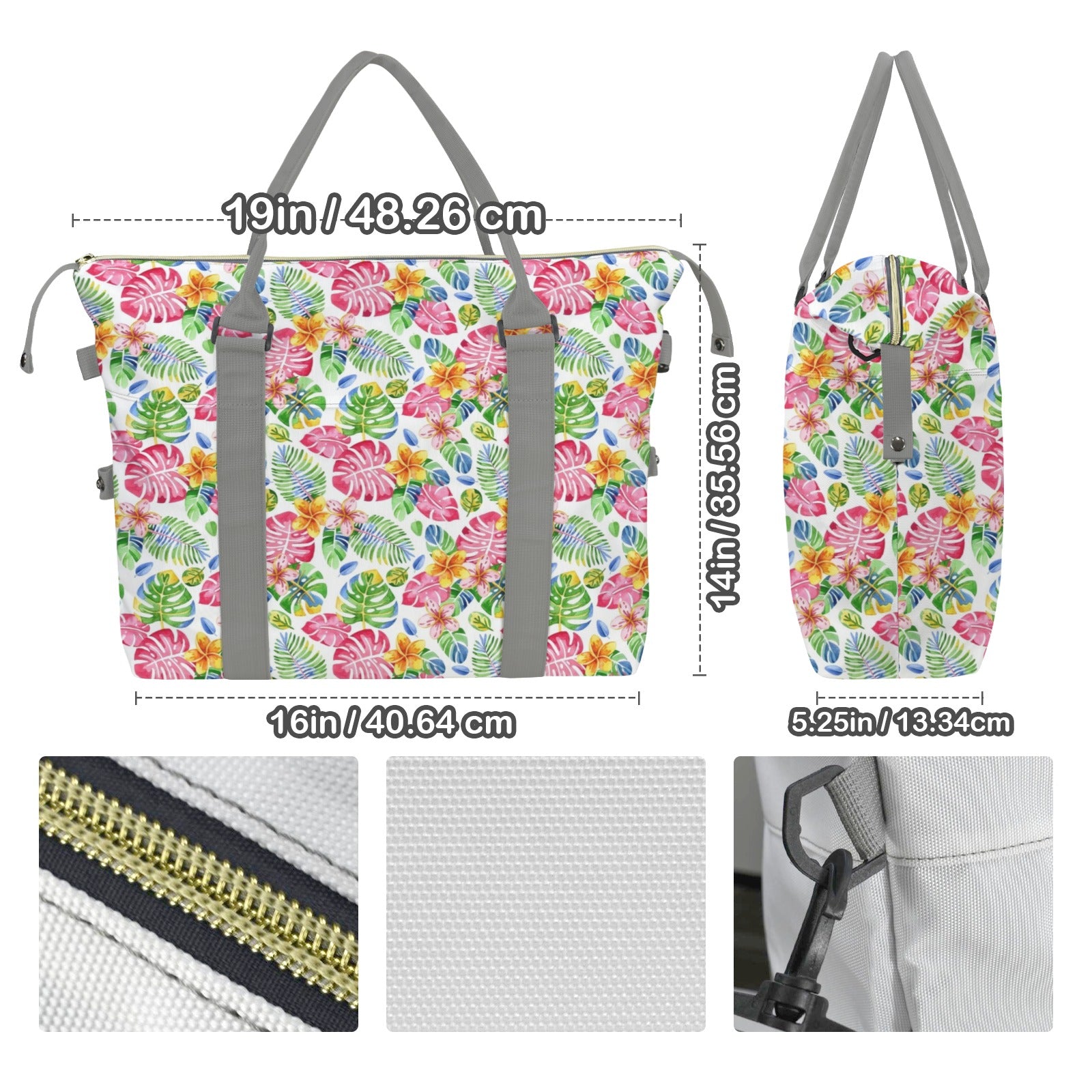 Bright Painted Tropical Duffle Bag-Simple (Model 1715) Duffle Bag-Simple (1715)
