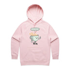 Coffee Time - Womens Hoodie Pink Womens Hoodie Coffee Printed In Australia