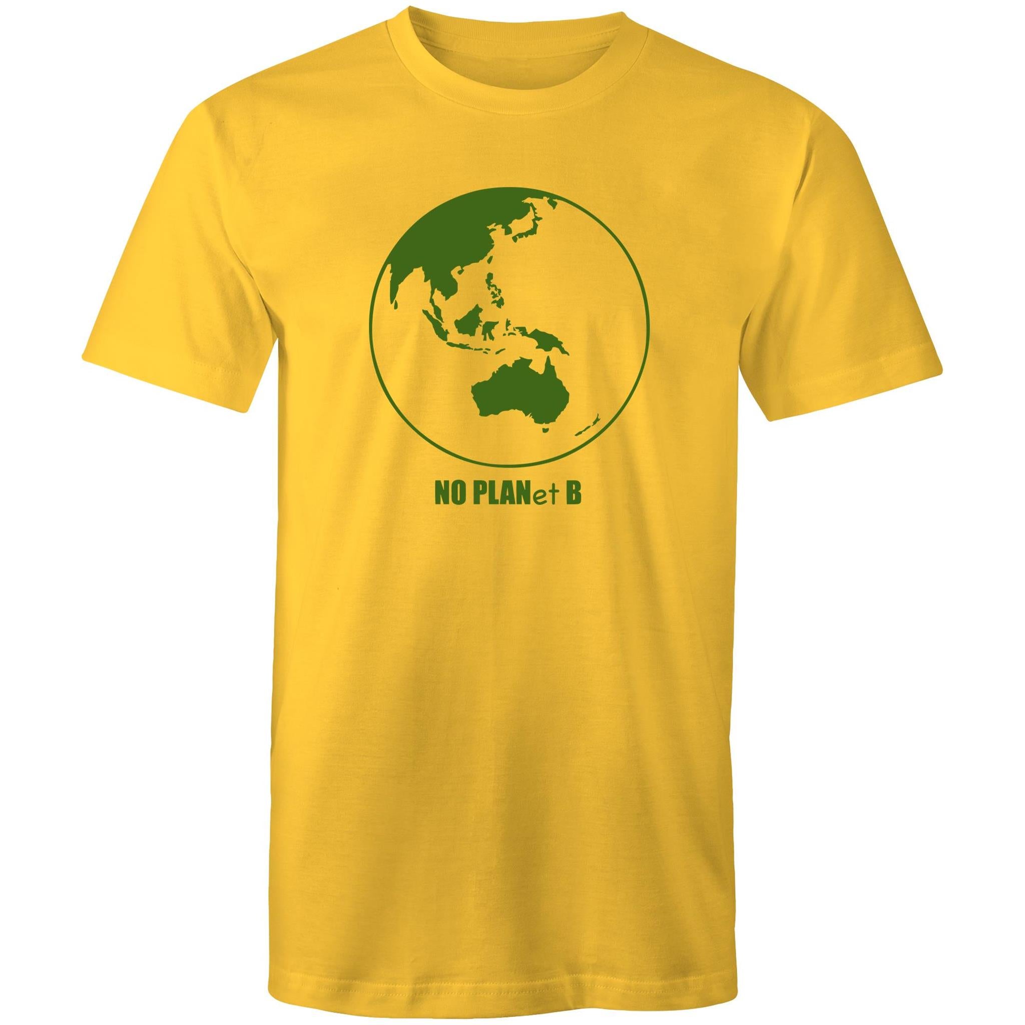 No Planet B, Earth - Mens T-Shirt Yellow Mens T-shirt Environment Printed In Australia