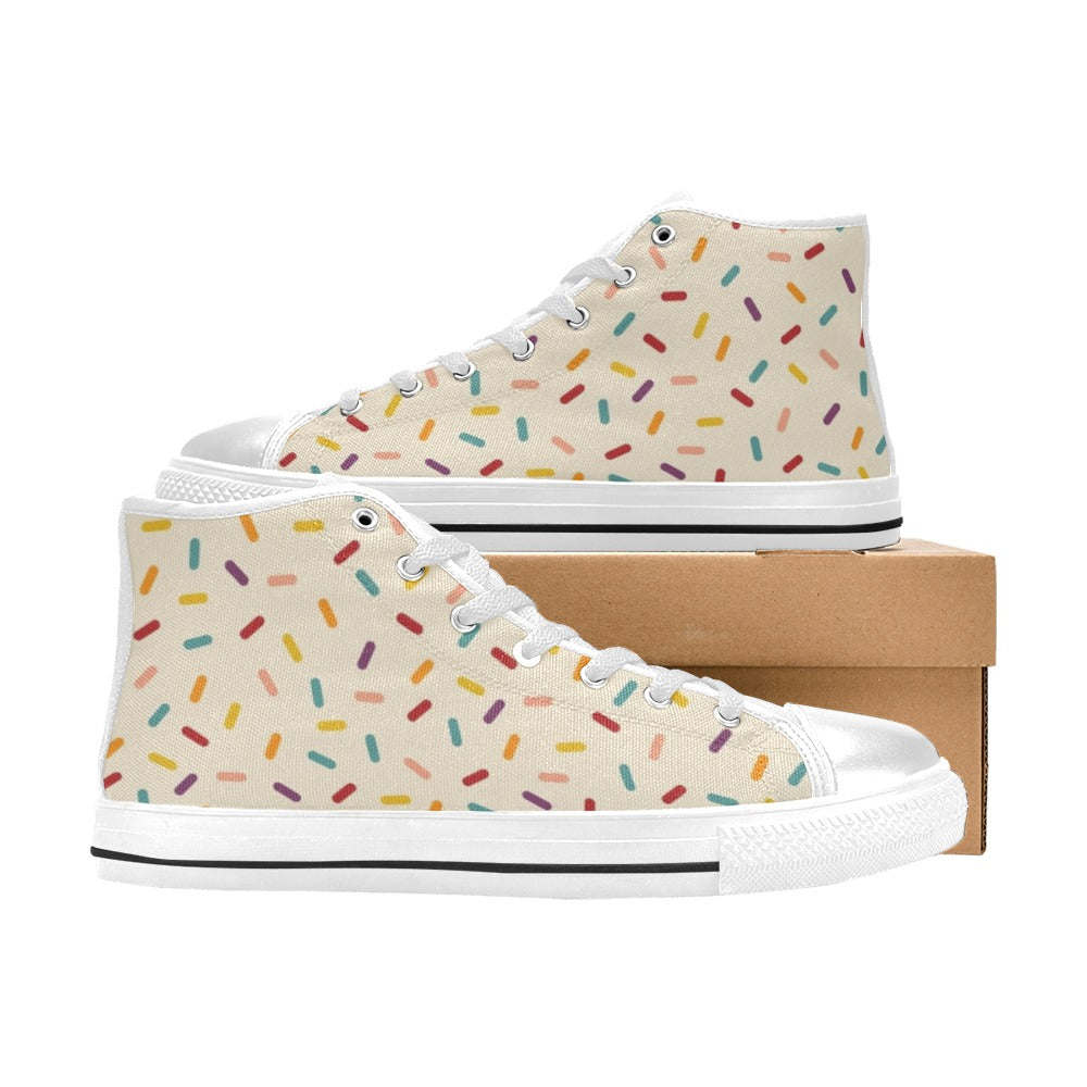 Sprinkles Men's High Top Canvas Shoes Men's Classic High Top Canvas Shoes Printed Offshore