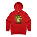 In A While, Crocodile Women's AS Colour Hoodie Red Womens Hoodie animal Printed In Australia