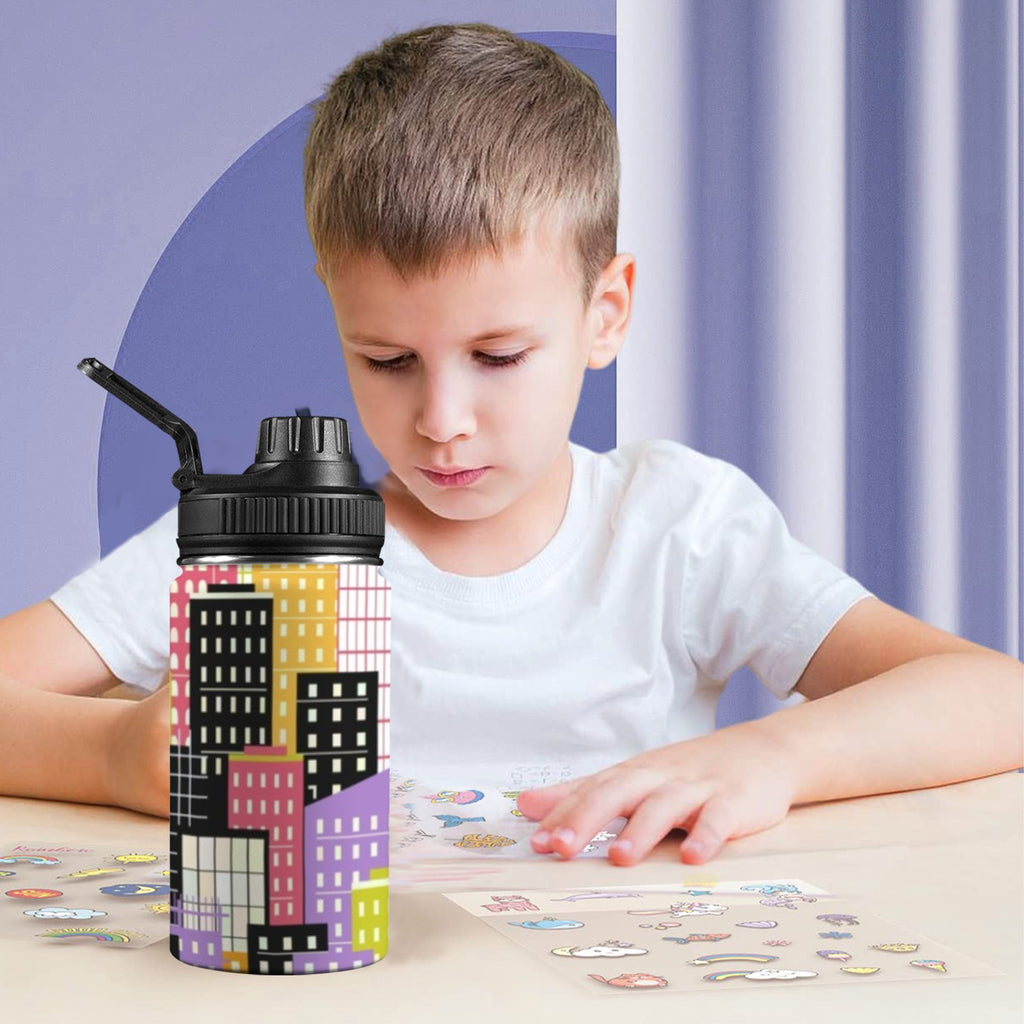 City Scape - Kids Water Bottle with Chug Lid (12 oz)