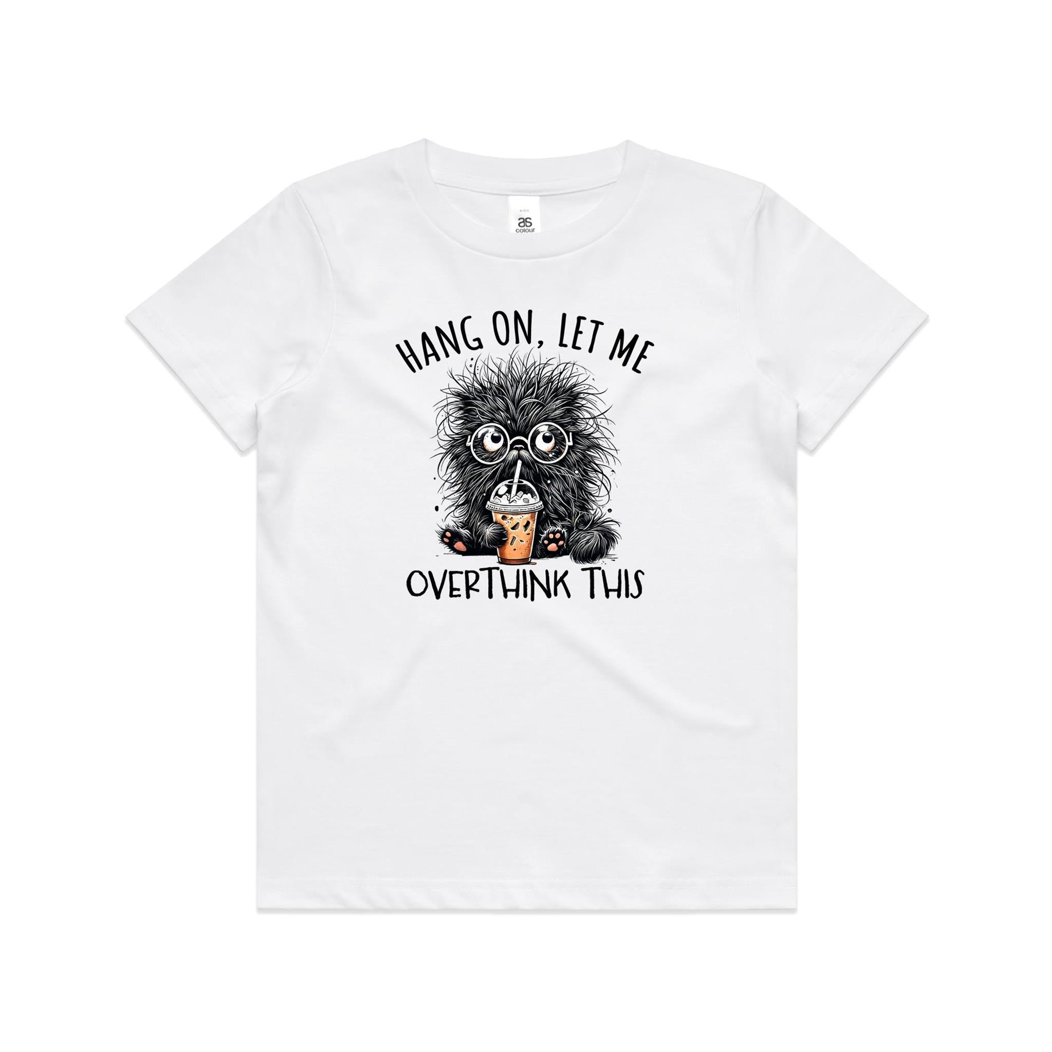 Frazzled Cat, Hang On Let Me Overthink This - Kids Youth T-shirt