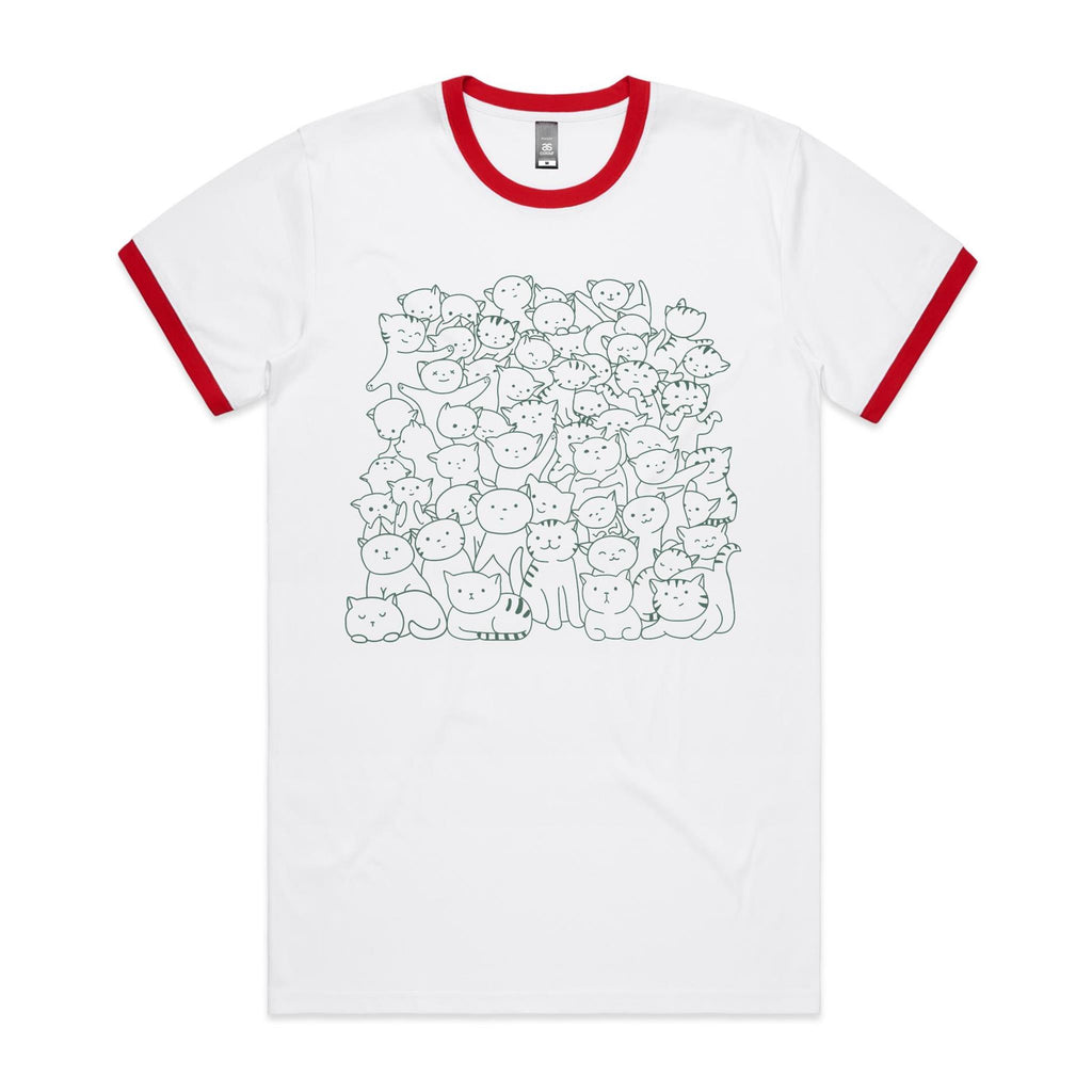 Lots And Lots Of Cats AS Colour Staple Ringer Tee