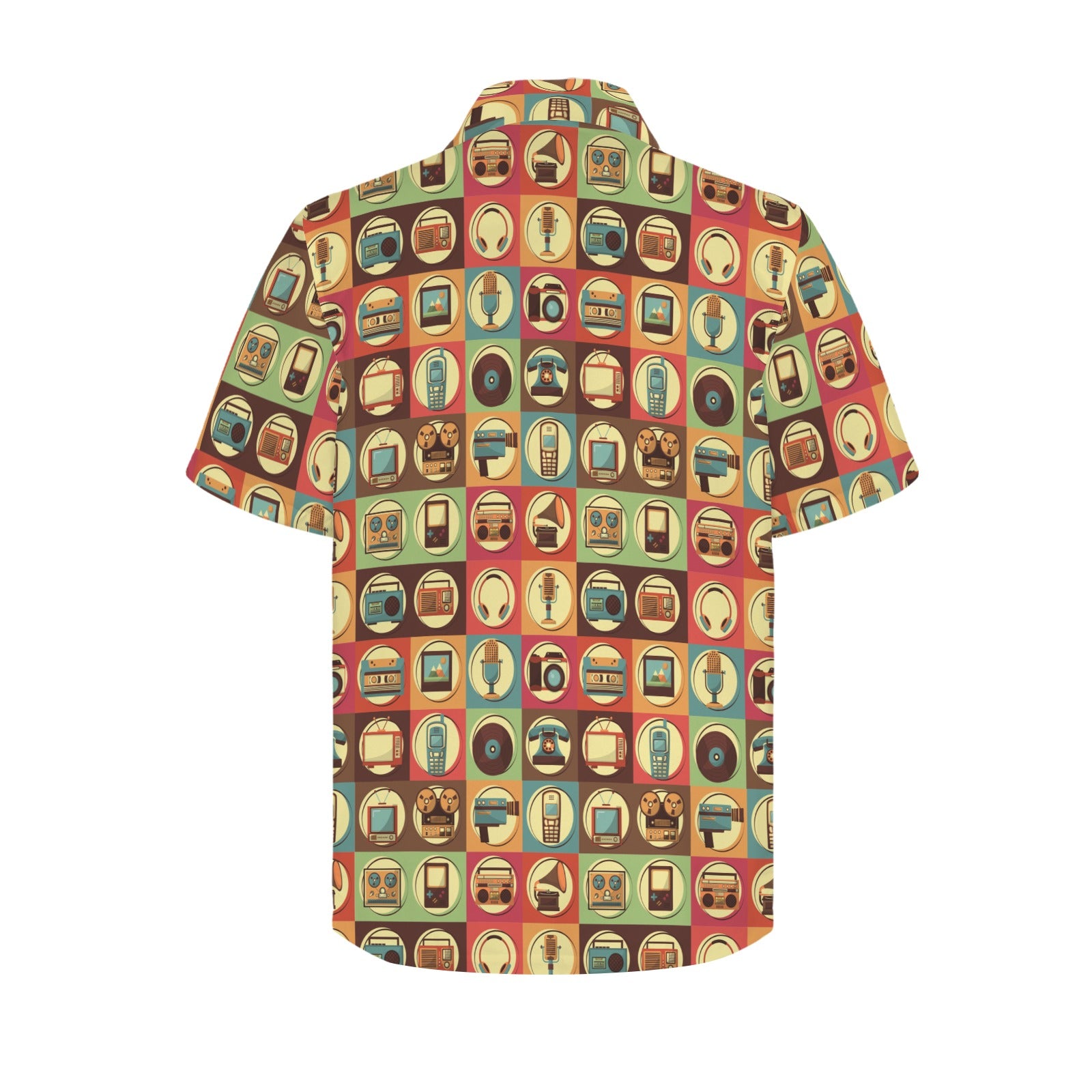 Retro Life Men's Short Sleeve Hawaiian Shirt Men's Hawaiian Shirt (New) Printed Offshore Retro