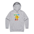 A Little Ray Of Sunshine - Womens Hoodie Grey Marle Womens Hoodie Positivity Printed In Australia