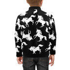 Black And White Unicorn Kids Bomber Jacket Kids Bomber Jacket animal Printed Offshore