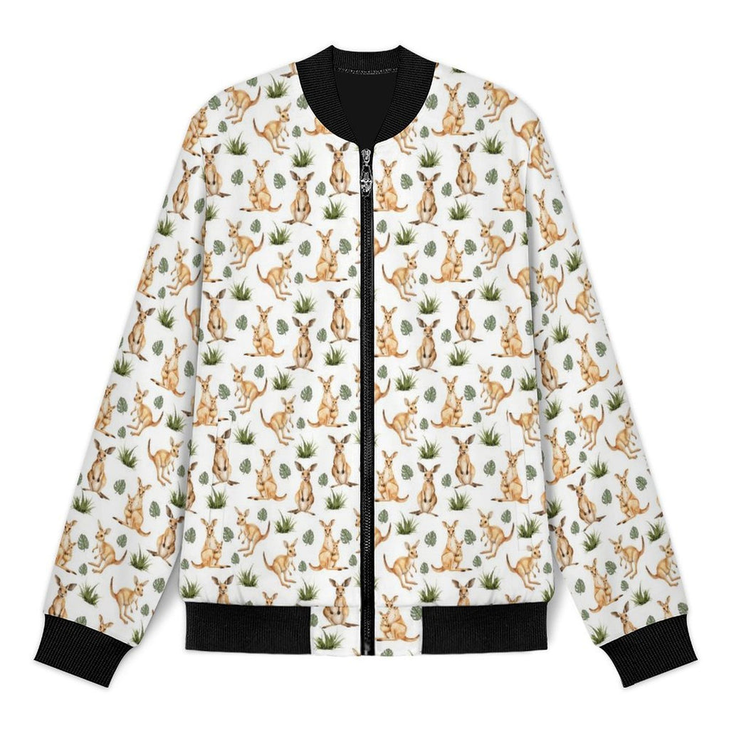 Kangaroos Men's Casual Zip‑Up Bomber Jacket