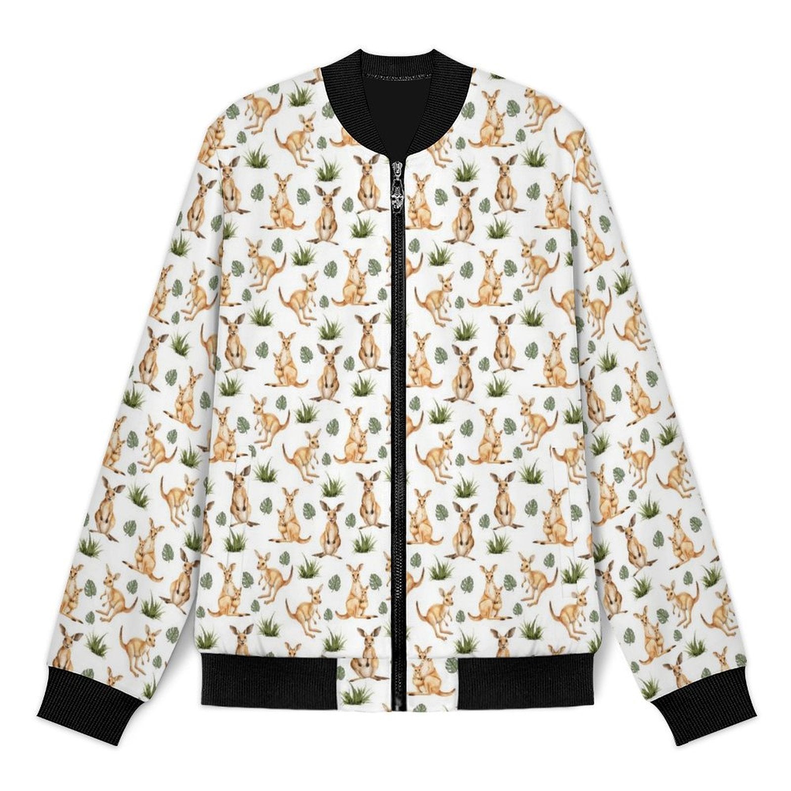 Kangaroos Men's Casual Zip‑Up Bomber Jacket