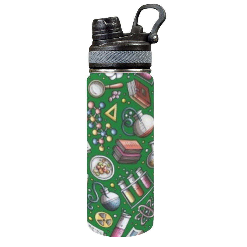 Science Love Insulated Water Bottle with Dual-Use Lid (18oz) One Size Insulated Water Bottle with Dual-Use Lid (18oz) Printed Offshore Science