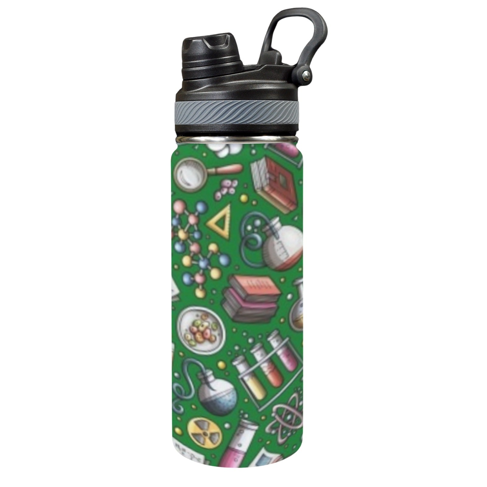 Science Love - Insulated Water Bottle with Dual-Use Lid (18oz) One Size Insulated Water Bottle with Dual-Use Lid (18oz) Printed Offshore Science