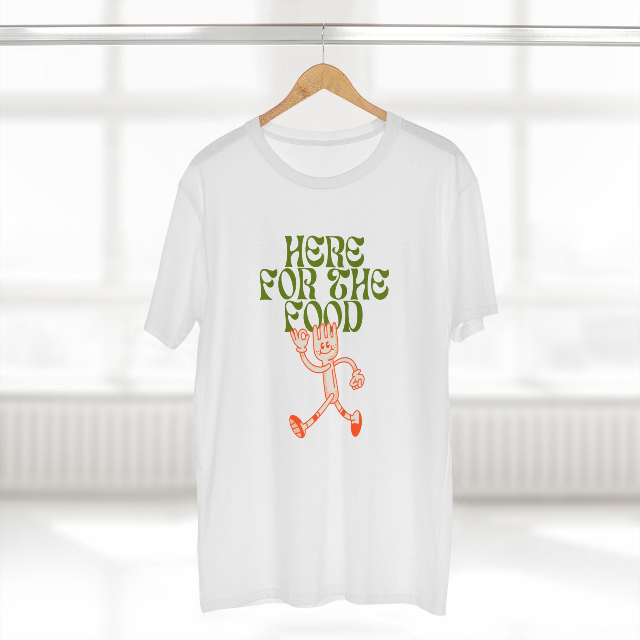 Here For The Food - Mens Adult Staple Tee