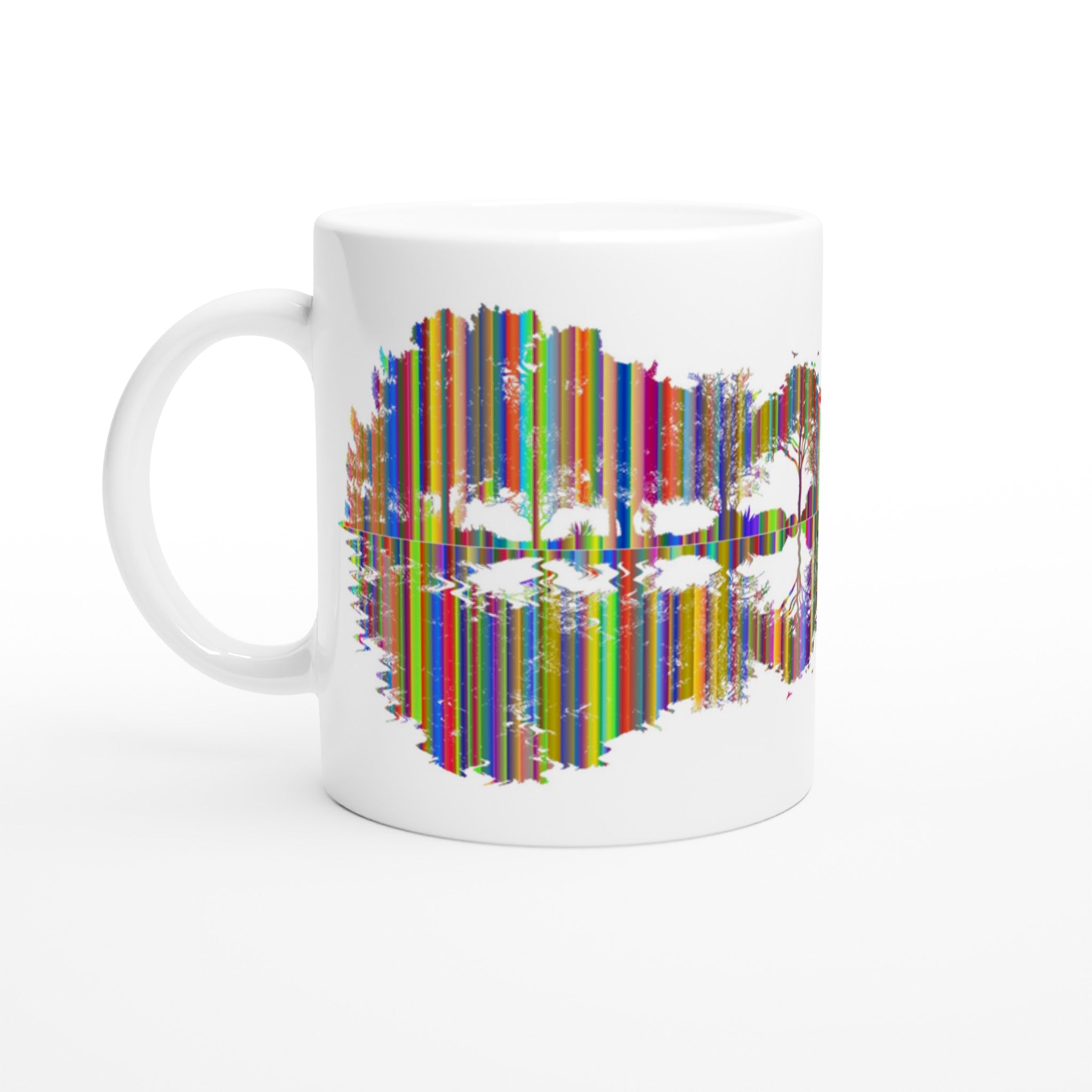 Guitar Reflection In Colour - White 11oz Ceramic Mug Default Title White 11oz Mug Globally Fulfilled Music