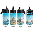 Around The World - 12oz Kids Water Bottle with Straw Lid