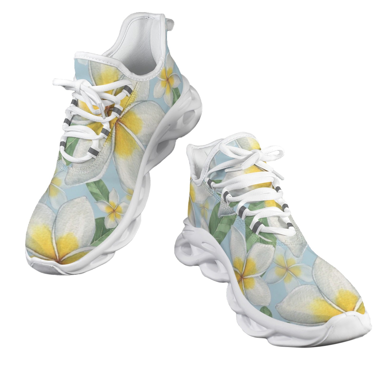 Delicate Frangipani Women's Twisted Sole Sneakers