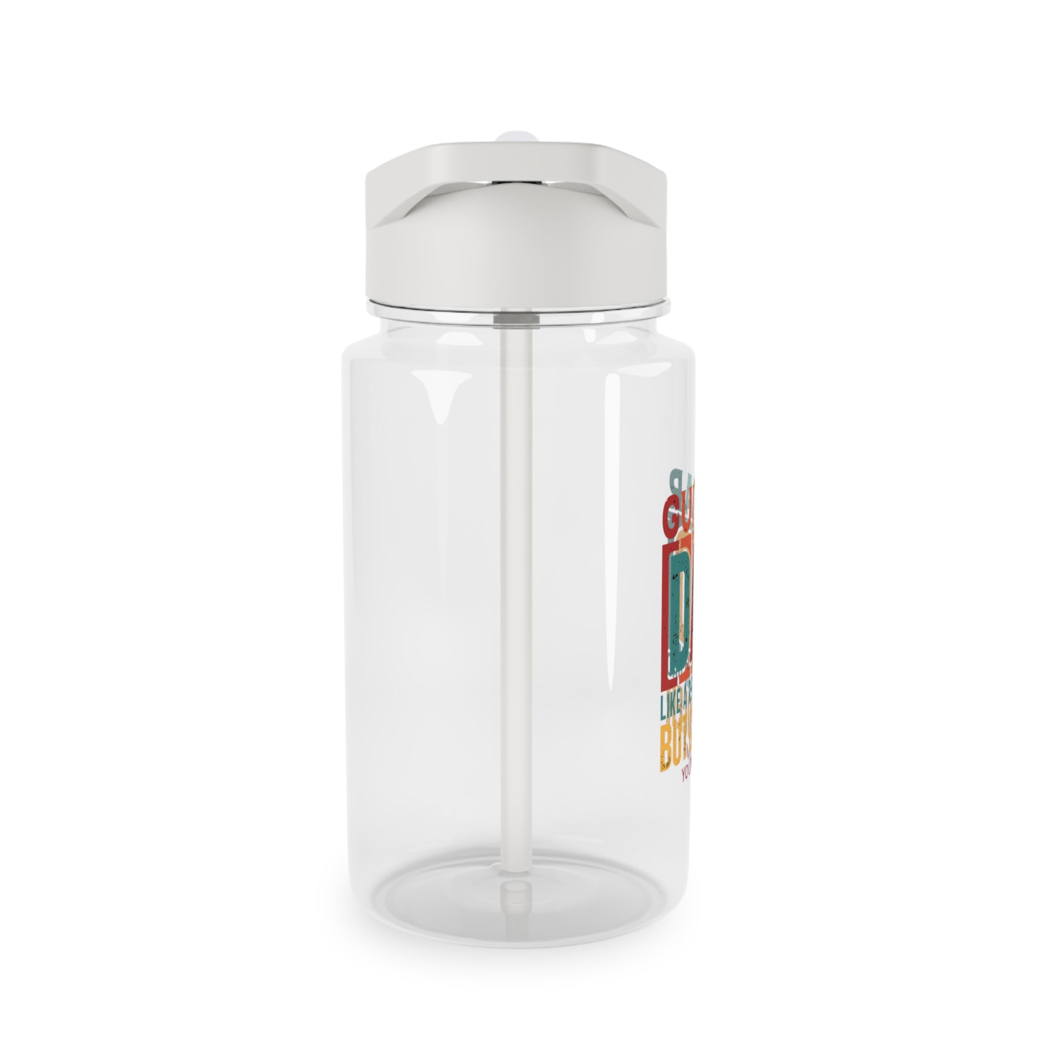 Personalised - Guitar Dad - Clear Tritan Water Bottle