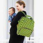 Rubber Ducks On Green Multi-Function Backpack, Nappy / Diaper Bag Multi-function Backpack, Nappy / Diaper Bag animal Printed Offshore