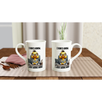 I Don't Know, I Just Work Here, Duck - White 10oz Porcelain Slim Mug Porcelain Mug animal Globally Fulfilled Work