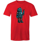 Robot - Mens T-Shirt Red Mens T-shirt Printed In Australia Sci Fi