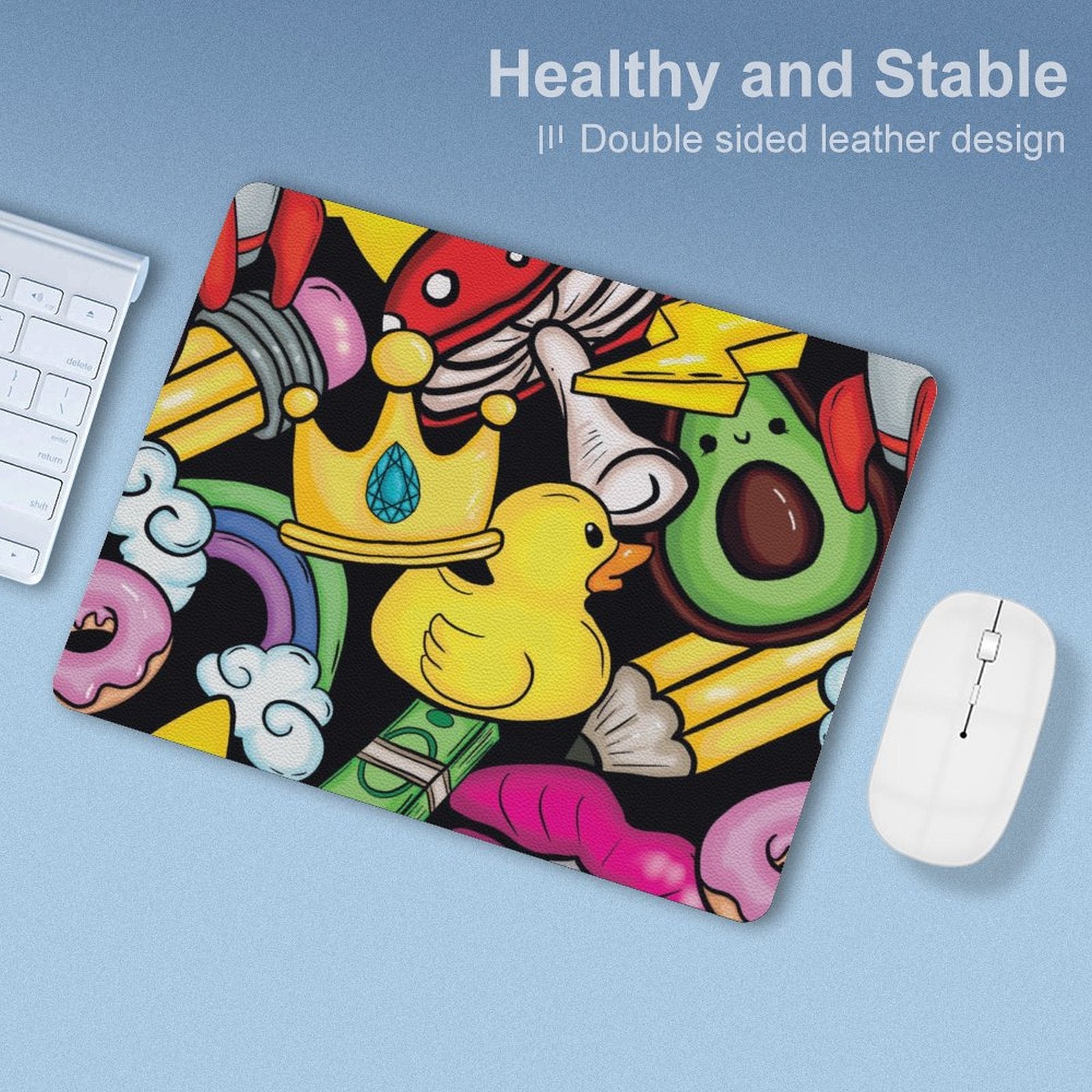 Bright And Cute - Leather Mouse Pad Leather Mouse Pad Printed Offshore