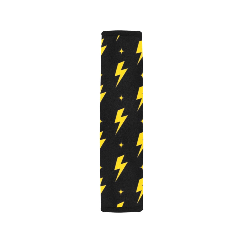 Yellow Lightning Car Seat Belt Cover 7''x10'' (Pack of 2) Car Seat Belt Cover 7x10 (Pack of 2) comic Printed Offshore