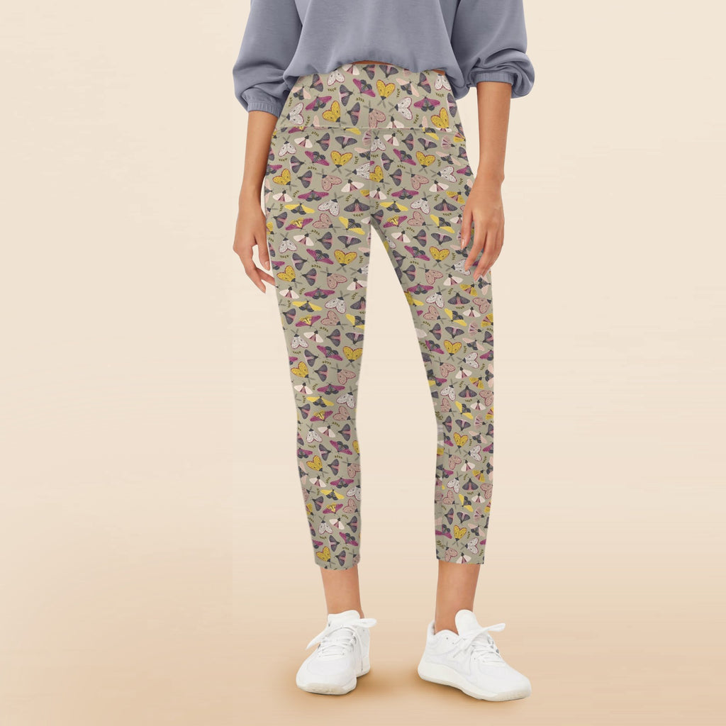 Pretty Moths Women's High Waist Pockets Yoga Leggings