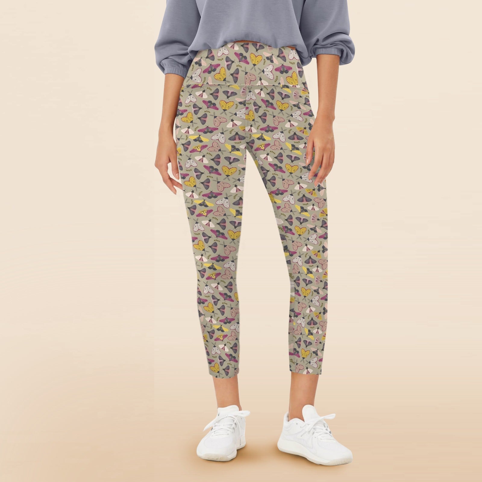 Pretty Moths Women's High Waist Pockets Yoga Leggings