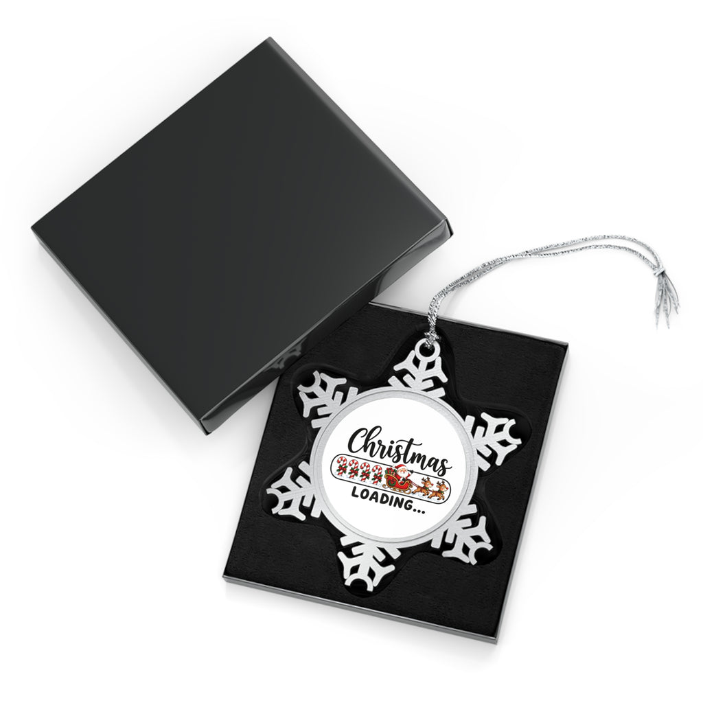 Christmas Loading Pewter Snowflake Christmas Ornament