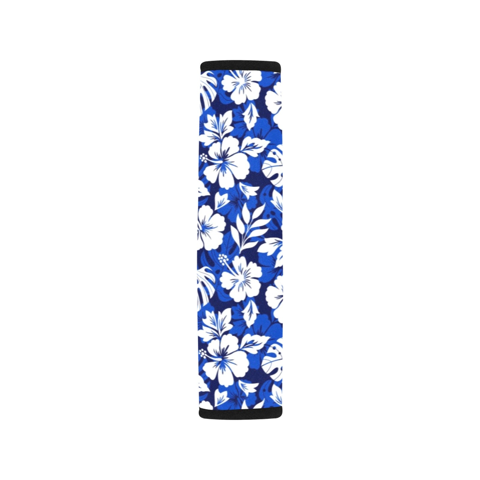 Blue Hawaiian Floral Car Seat Belt Cover 7''x10'' (Pack of 2) Car Seat Belt Cover 7x10 (Pack of 2) Plants Printed Offshore