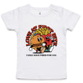 Love At First Bite, Hamburger And Fries AS Colour Baby T-shirt White Baby T-shirt Food Printed In Australia