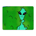 Alien Backing Into Hedge - Leather Mouse Pad Leather Mouse Pad Printed Offshore Sci Fi