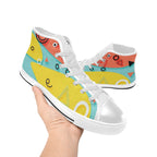 Abstract 80's - Kids' High Top Canvas Shoes Kids High Top Canvas Shoes Printed Offshore Retro