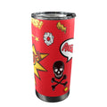 Comic Book Red - 20oz Mobile Tumbler with Lid (Black Lock) One Size 20oz Travel Mug comic Printed Offshore