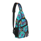 Flower It Blue - Chest Bag
