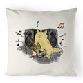 Cat Bass Player - 100% Linen Cushion Cover Default Title animal Music Printed In Australia