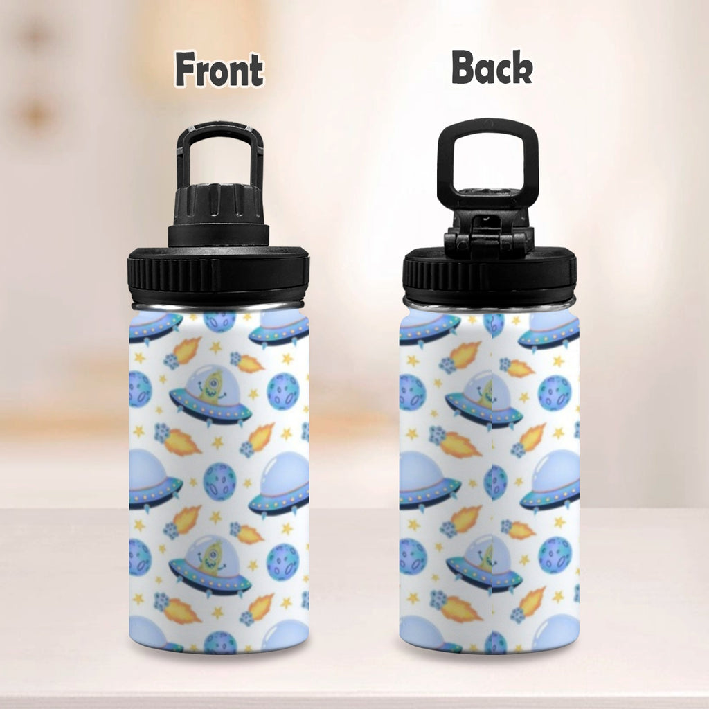 UFO's Kids Water Bottle with Chug Lid (12 oz) Kids Water Bottle with Chug Lid Printed Offshore Sci Fi